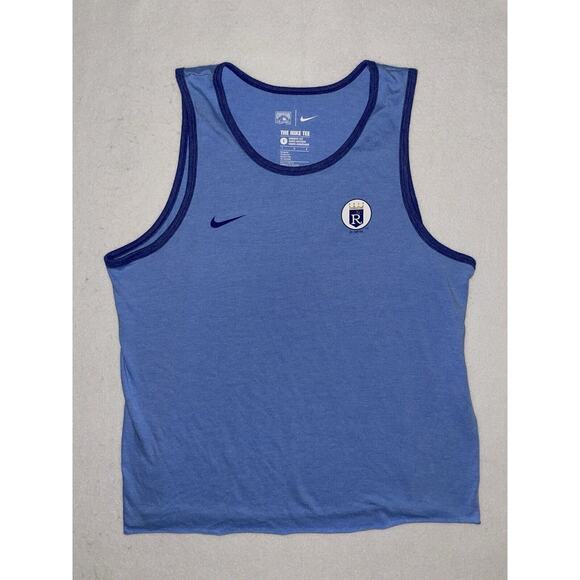 Nike‎ Kansas City KC Royals Tank Top Adult Large Blue Athletic Cut Cropped MLB - Picture 1 of 3